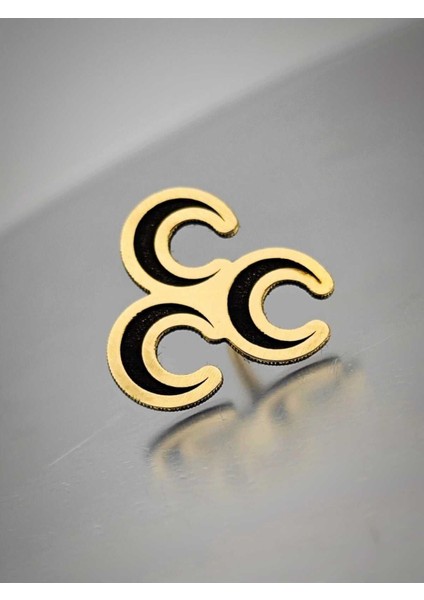 Mhp Üç Hilal Dekope Kesim Yaka Rozeti