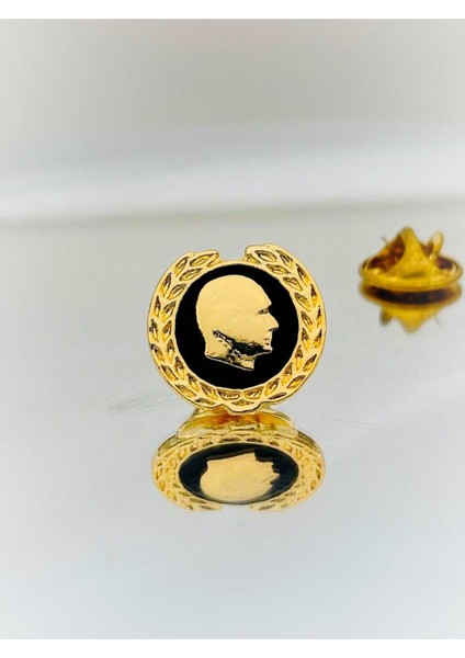 Atatürk Gold Kaplama Mine Boyalı Yaka Rozeti fiyatları