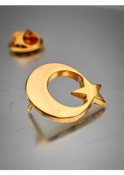 10 Adet Ay Yıldız Yaka Rozeti Altın Kaplama fiyatları