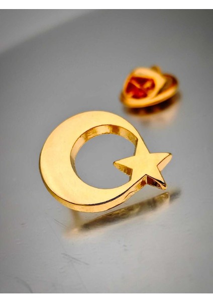 10 Adet Ay Yıldız Yaka Rozeti Altın Kaplama fırsatları