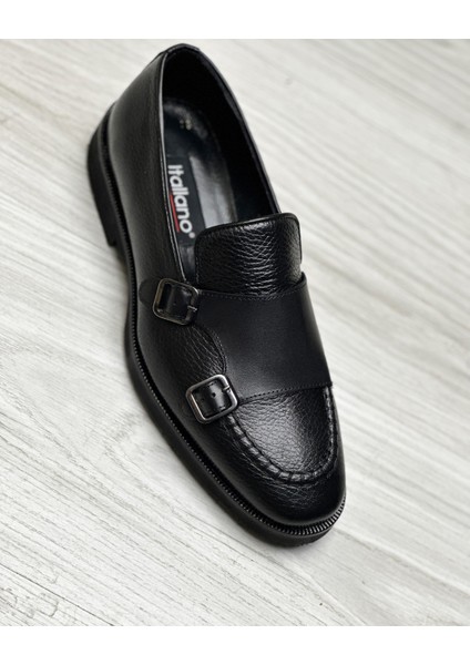 3024 Deri Siyah Casual Erkek Ayakkabı