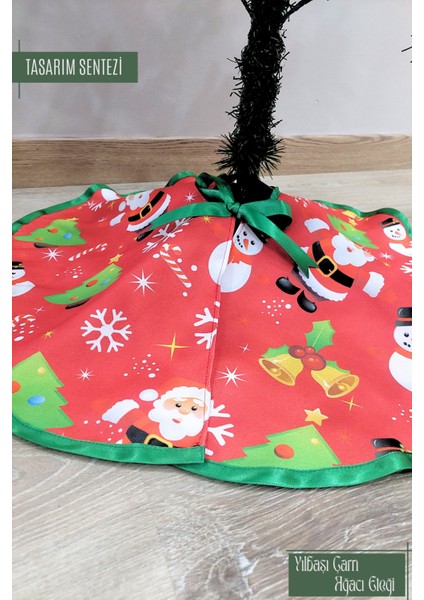 Yılbaşı Çam Ağacı Eteği Örtüsü Kirmizi Christmas Noel Ağaç Eteği Altlığı Yeni Yıl Ağaç Süsü hatıra modelleri