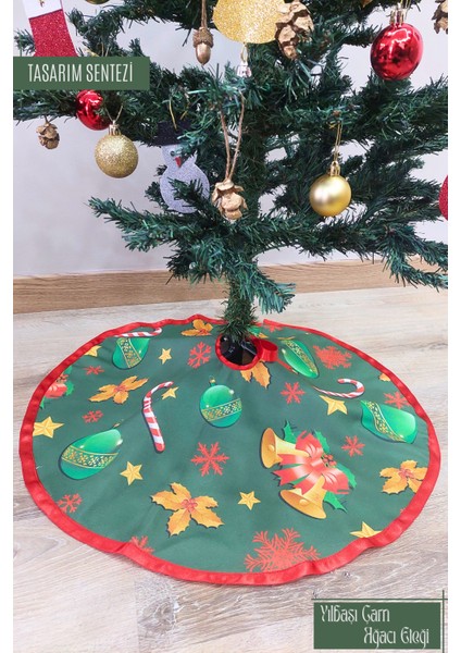 Yılbaşı Çam Ağacı Eteği Örtüsü Yeşil Christmas Noel Ağaç Eteği Altlığı Yeni Yıl Ağaç Süsü hatıra fırsatları