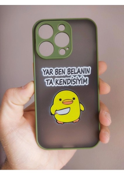 Apple iPhone 14 Pro Katil Civciv Tasarım Tuşları Renkli Kılıf