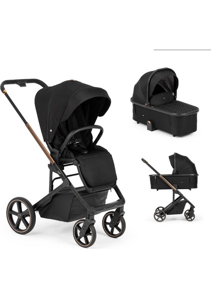Neo Big Portbebeli Set Bebek Arabası Black Gold