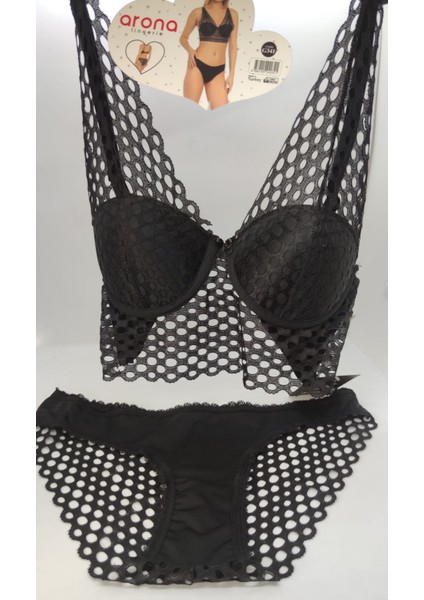 Hafif Destekli File Sütyen Takımı