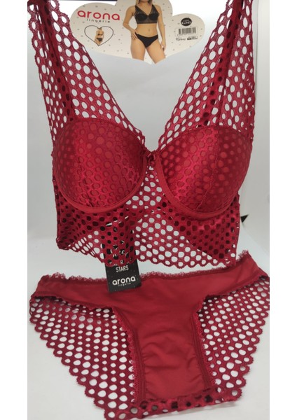 Hafif Destekli File Sütyen Takımı