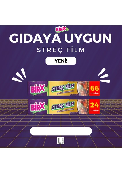 Gıda Tipi Streç 30 cm 66 Metre 24 Adet 1584 Metre Avantaj Paketi