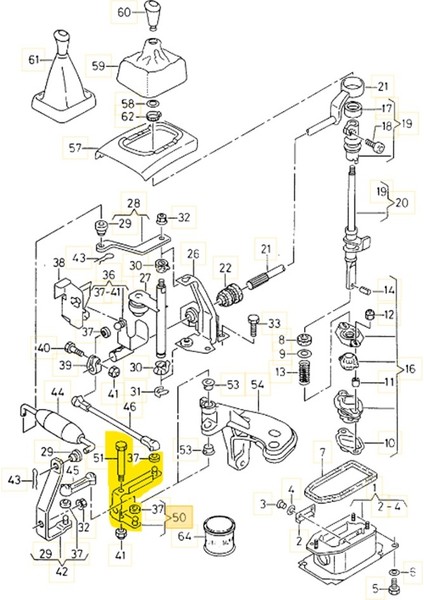 Vw Golf 3 1992-1998 Manuel Vites Tamir Kiti Avara Kolu 1H0798201