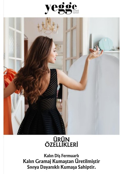 10 Adet Takım Elbise Kılıfı, Kıyafet, Elbise Koruma Taşıma Kılıfı, Beyaz Gamboç , Elbise Hurcu fırsatları