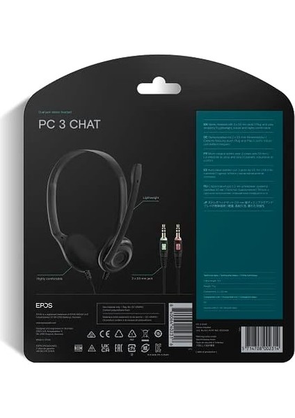 (Sennheiser) Pc 3 3.5mm 2 Jaklı Çift Taraflı Mikrofonlu Kablolu Kulaküstü Kulaklık