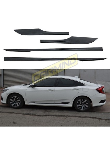 Honda Civic Fc5 Fk7 Uyumlu Yan Kapı Çıtası Piano Black 2016-2021 fiyatları