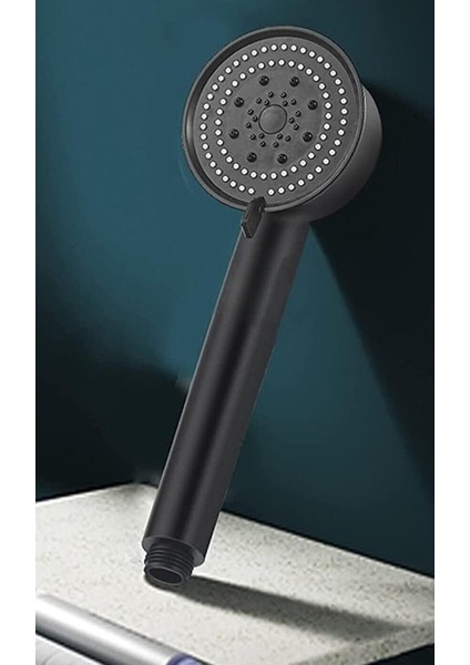 Turbo Duş Başlığı, Yüksek Basınçlı El Duşu, 5 Fonksiyonlu Duş Başlığı (Siyah)