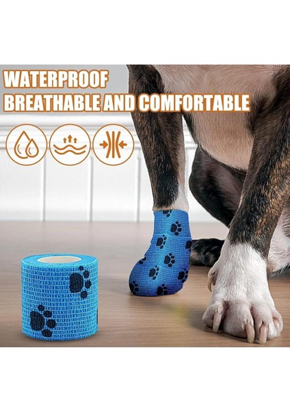 Kendinden Yapışkanlı Evcil Hayvan Bandajı - 7.5 cm x 4.5 Metre, Pati Koruyucu fırsatları