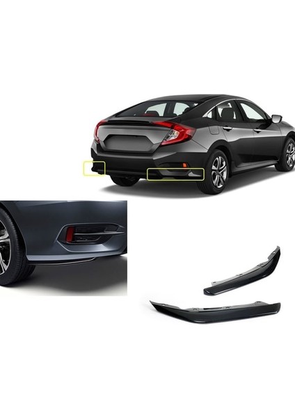 Honda Civic Fc5 Uyumlu Arka Tampon Altı Flap 2016-2019