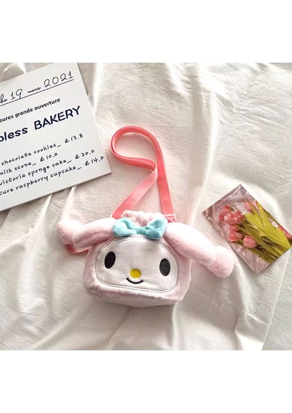 Kuromi Cinnamoroll My Melodi Melody Sakura Y2K Sanrio Peluş Büzlü Omuz Yan Çapraz Çanta Askıayarlı