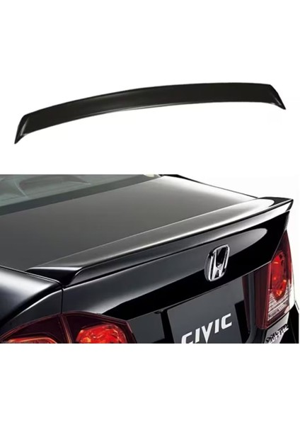 Honda Civic Fd6 Uyumlu Bagaj Üstü Spoiler Piano Black 2006-2011