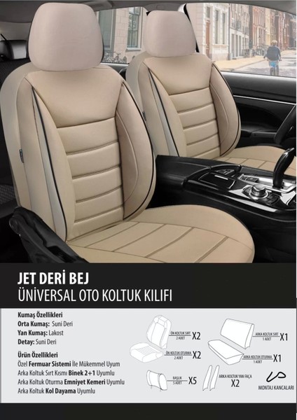 Volvo S70 Koltuk Kılıfı Jet Deri Bej