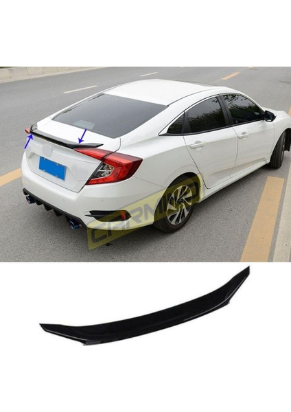Honda Civic Fc5 Uyumlu Bagaj Üstü Oem Anatomik Spoiler Piano Black fırsatları