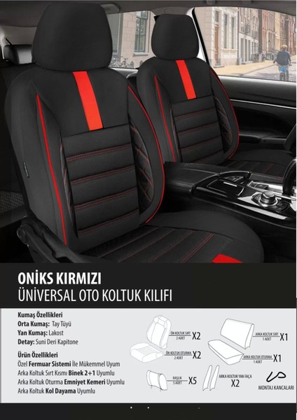 Volvo XC40 Koltuk Kılıfı Oniks Kırmızı