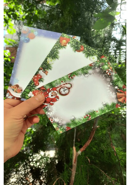 15 Adet 3 Model Yılbaşı Tebrik Kartı - Kuşe Kart - Hd Baskı - 10X15 cm - Yılbaşı Hediye Mesaj Kartı