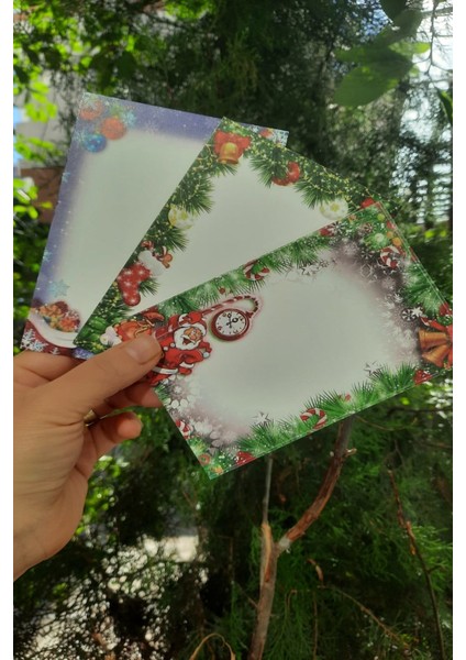 15 Adet 3 Model Yılbaşı Tebrik Kartı - Kuşe Kart - Hd Baskı - 10X15 cm - Yılbaşı Hediye Mesaj Kartı modelleri