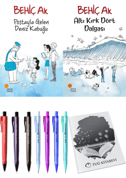 Altı Kırk Dört Dalgası ve Postayla Gelen Deniz Kabuğu 2'li Set + Hediyeli