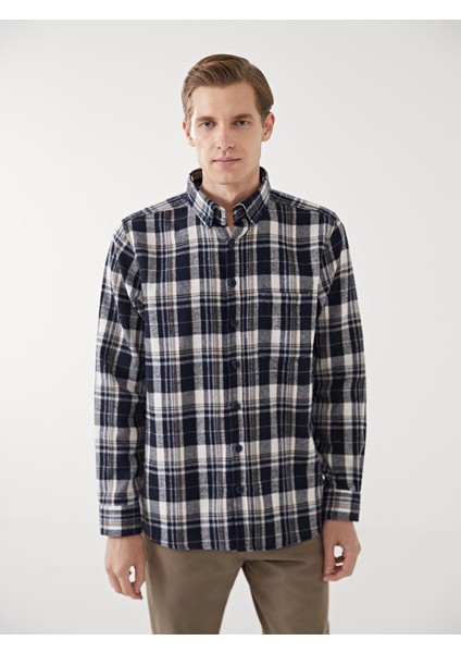 Lcwaıkıkı Classic Regular Fit Uzun Kollu Ekose Gabardin Erkek Gömlek