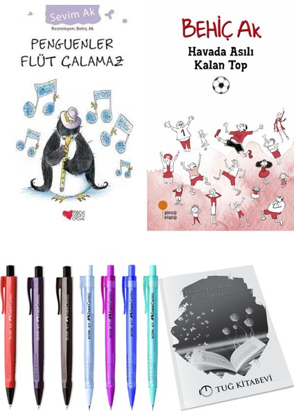 Havada Asılı Kalan Top ve Penguenler Flüt Çalamaz 2'li Set + Hediyeli