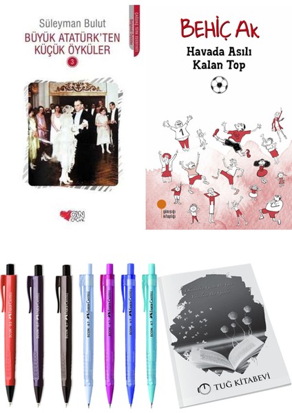 Havada Asılı Kalan Top ve Büyük Atatürk'ten Küçük Öyküler 3 2'li Set + Hediyeli