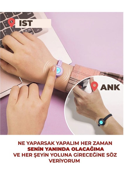 Mesafe Bilekliği - Totwoo Akıllı Dokunmatik Sevgililer Bilekliği