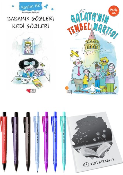 Galata'nın Tembel Martısı ve Babamın Gözleri Kedi Gözleri 2'li Set + Hediyeli