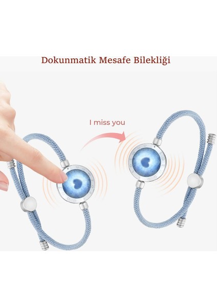 Mesafe Bilekliği - Totwoo Akıllı Dokunmatik Sevgililer Bilekliği