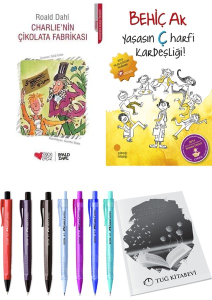 Yaşasın Ç Harfi Kardeşliği ve Charlie'nin Çikolata Fabrikası 2'li Set + Hediyeli