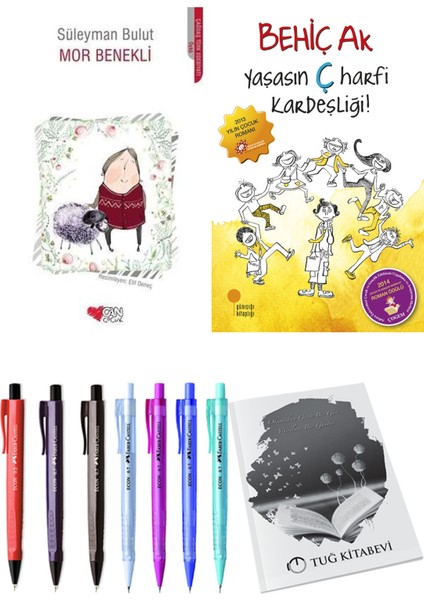 Yaşasın Ç Harfi Kardeşliği ve Mor Benekli 2'li Set + Hediyeli