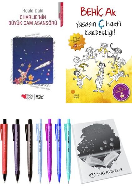 Yaşasın Ç Harfi Kardeşliği ve Charlie'nin Büyük Cam Asansörü 2'li Set + Hediyeli