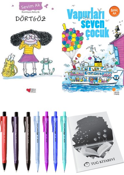 Vapurları Seven Çocuk ve Dörtgöz 2'li Set + Hediyeli