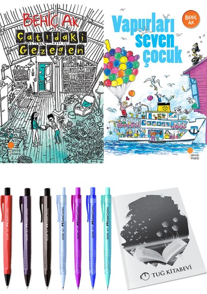 Vapurları Seven Çocuk ve Çatıdaki Gezegen 2'li Set + Hediyeli