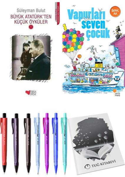 Vapurları Seven Çocuk ve Büyük Atatürk'ten Küçük Öyküler 1 2'li Set + Hediyeli