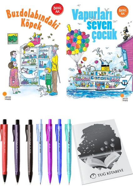 Vapurları Seven Çocuk ve Buzdolabındaki Köpek 2'li Set + Hediyeli