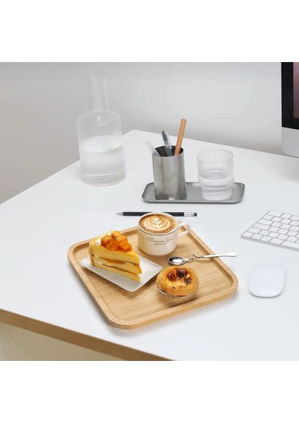 Bambu 2 Adet Kare Servis Tabağı 20 cm