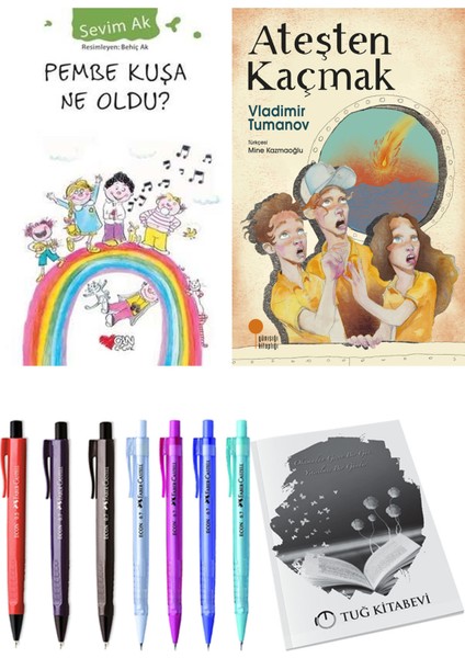 Ateşten Kaçmak ve Pembe Kuşa Ne Oldu? 2'li Set + Hediyeli