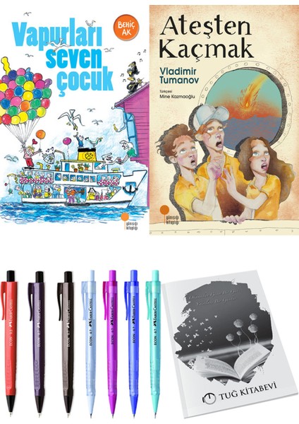 Ateşten Kaçmak ve Vapurları Seven Çocuk 2'li Set + Hediyeli