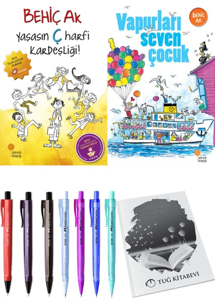 Vapurları Seven Çocuk ve Yaşasın Ç Harfi Kardeşliği 2'li Set + Hediyeli