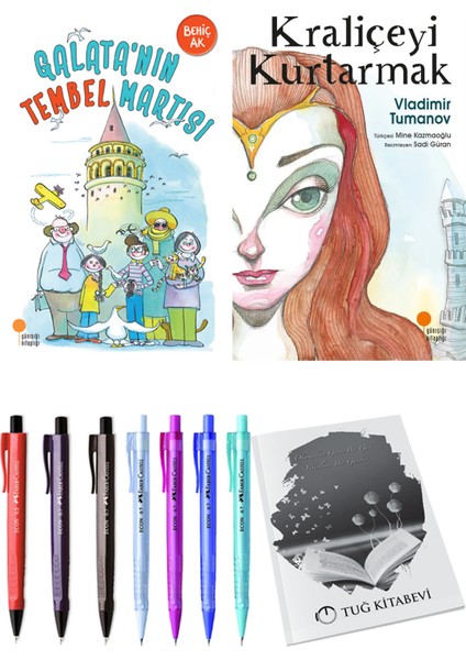 Kraliçeyi Kurtarmak ve Galata'nın Tembel Martısı 2'li Set + Hediyeli