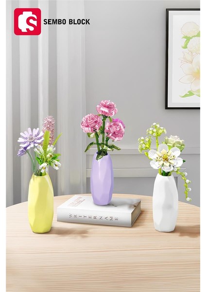 Crystal Rose Vazolu Dekoratif Güller 261 Parça Yapı Blokları ile Uyumlu (611066) fırsatları