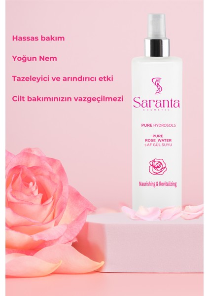 Gül Suyu Gözenek Sıkılaştırıcı Aydınlatıcı ve Arındırıcı Tonik Saf 100 ml