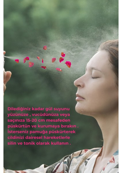 Gül Suyu Gözenek Sıkılaştırıcı Aydınlatıcı ve Arındırıcı Tonik Saf 100 ml
