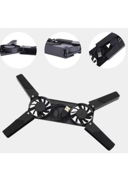 Katlanabilir Laptop Soğutucu - 2 Fanlı Portatif ve Verimli Soğutma Sağlayan Ergonomik Tasarım indirimleri