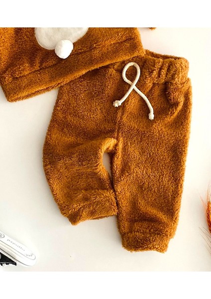 Neşeli Bebekler Tavşan Kabartmalı Welsoft Takım Kahve modelleri